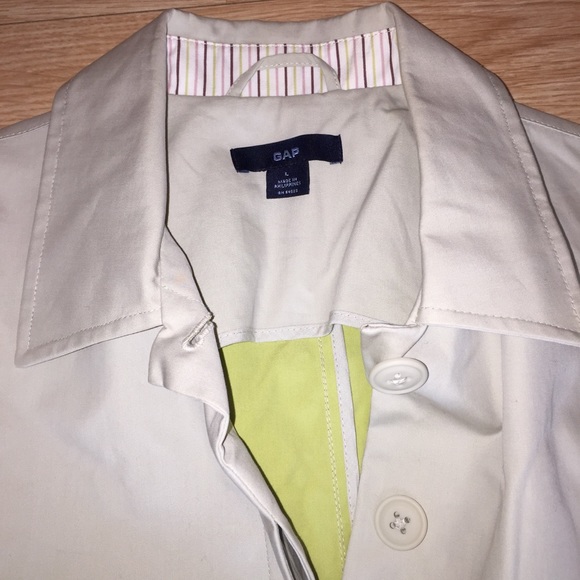 GAP Khaki Trench Coat NWOT - Picture 4 of 8